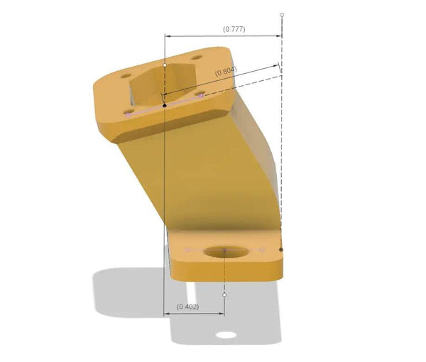 15º Offset Corner Trim Doorbell Mount 1.6in Width Doorbell or Less for Brick Storm Door Area - DoorbellMount.Com