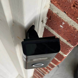 Corner Doorbell Mount Angled 30º for SMALLER Video Doorbells for Slim Narrow Storm Door Areas - DoorbellMount.Com
