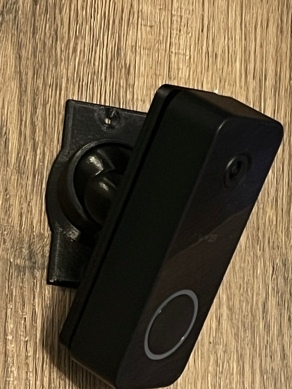 Swivel 90° Mount for Wyze V2 Doorbell - Adjustable Swivel Version for Perpendicular or Side wall Doorbell Installations - DoorbellMount.Com