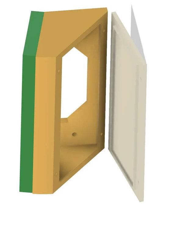 Custom Fixed Ring Pro Fence Mount, 90° with 15° Inward Angle, Hidden Wires - DoorbellMount.Com