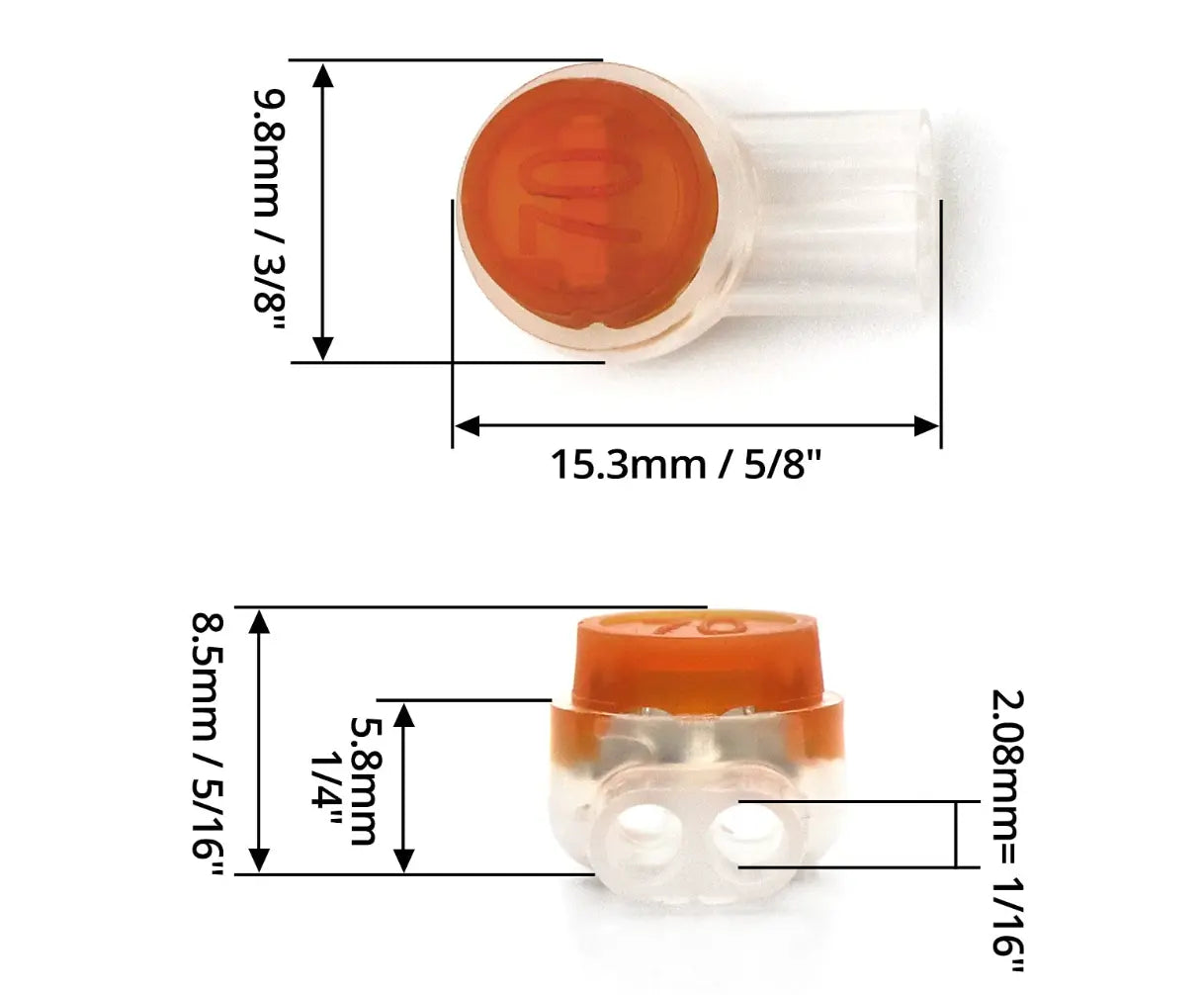 Pair of Doorbell Wire and 2 Wire Butt Connectors Doorbell Wires