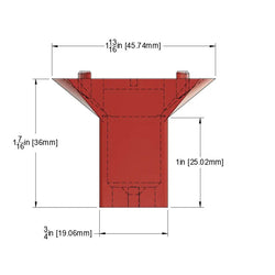 3/4in wide narrow adapter with 1in extension