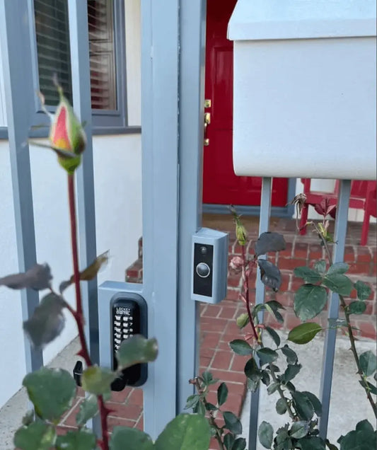 Custom Doorbell Mount Solutions - Fence mount with 105 Degree Angle - DoorbellMount.Com