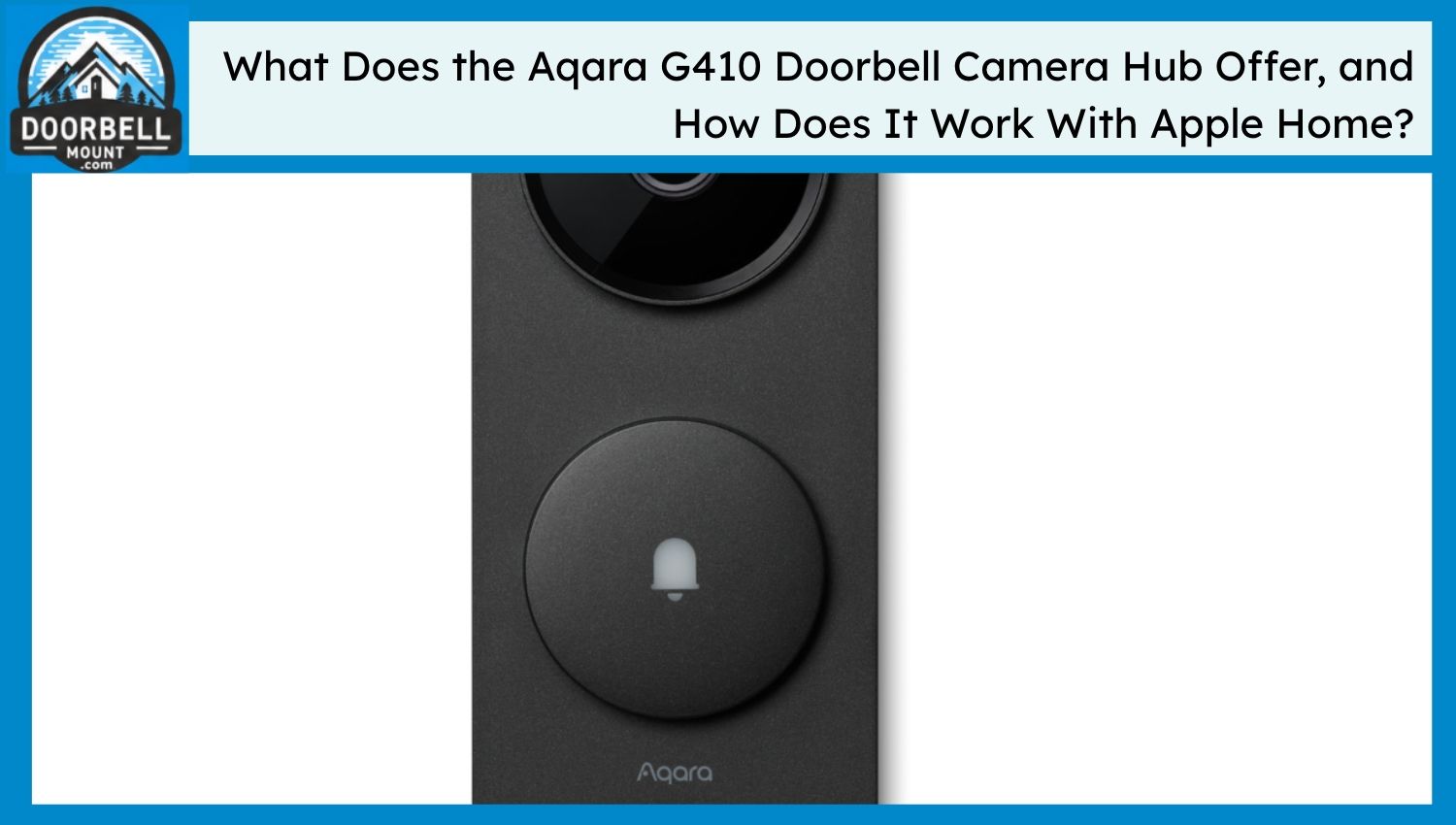 Aqara G410 Doorbell Camera Hub & Apple Home Compatibility - DoorBell Mount