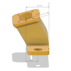 15º Offset Corner Trim Doorbell Mount 1.6in Width Doorbell or Less for Brick Storm Door Area - DoorbellMount.Com