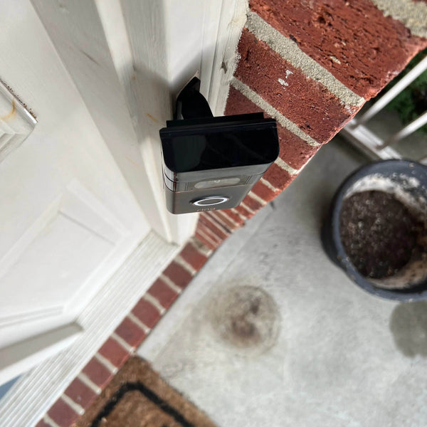 Corner Doorbell Mount Angled 30º 1in Fixed Trim Narrow/Slim Mount for Video Doorbells - DoorbellMount.Com