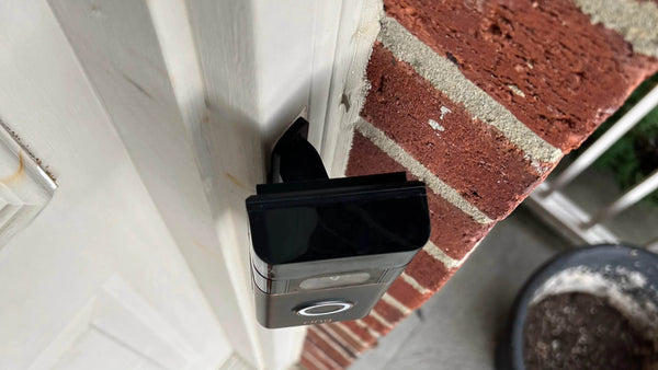 Corner Doorbell Mount Angled 30º for SMALLER Video Doorbells for Slim Narrow Storm Door Areas - DoorbellMount.Com