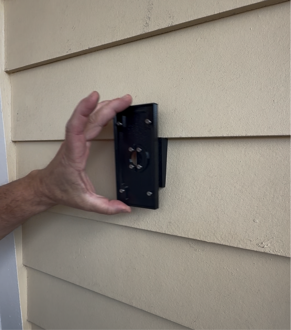 Hardie Siding Mount - No Screws| Screwless Install Bracket for Doorbells and Cameras |No Drill Mounting