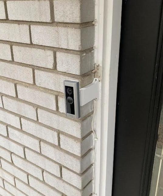 Arlo Essential Doorbell Brick Extension - 9/16in Wide Base - Offset Extend Over Side of Brick - DoorbellMount.Com