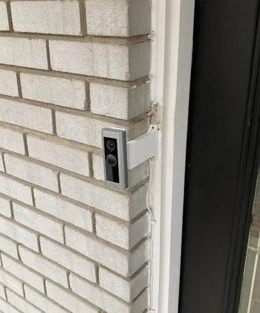 Ring Wired Doorbell Plus Brick Extension (formally Ring Pro)- 9/16in Wide - Full Offset Away from Door - DoorbellMount.Com