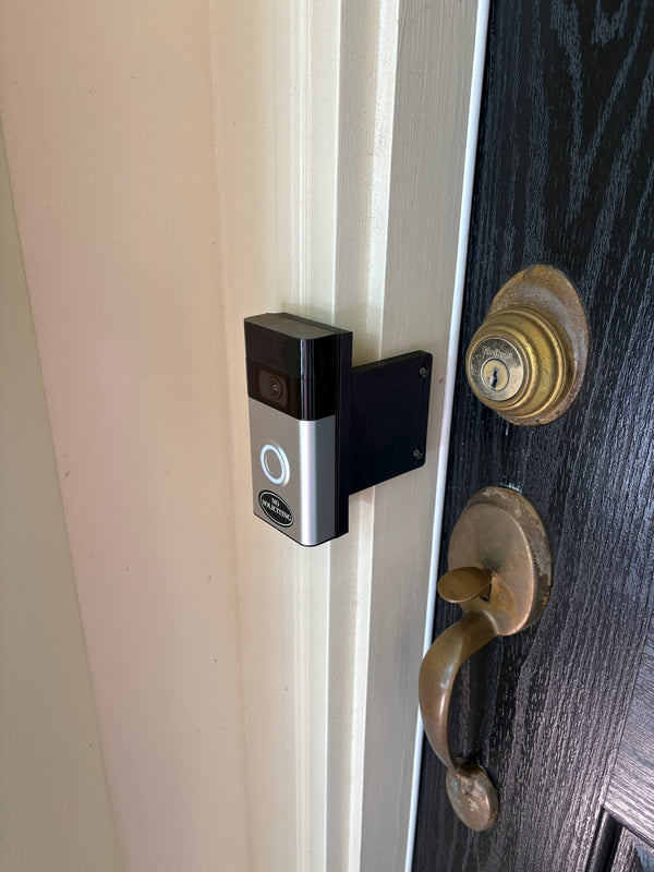 Side Install Offset Doorbell Mount - 9/16in Wide - (Choose Doorbell Model and Base Length)