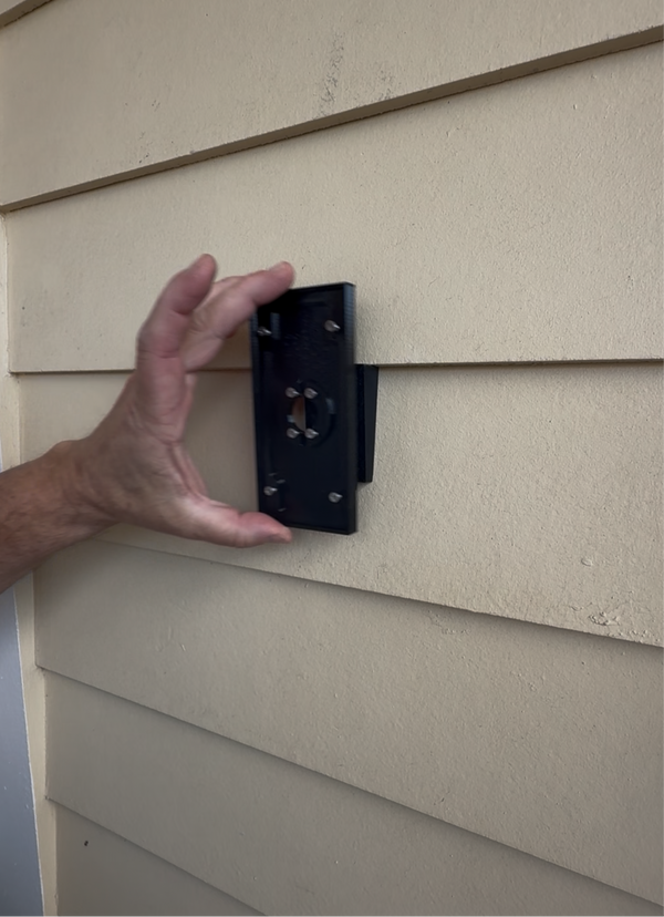 Hardie Siding Mount - No Screws| Screwless Install Bracket for Doorbells and Cameras |No Drill Mounting