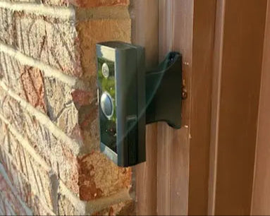 Ring Video Doorbell Wired Brick Face Extension Centered with No Offset - 9/16in Wide Base - DoorbellMount.Com