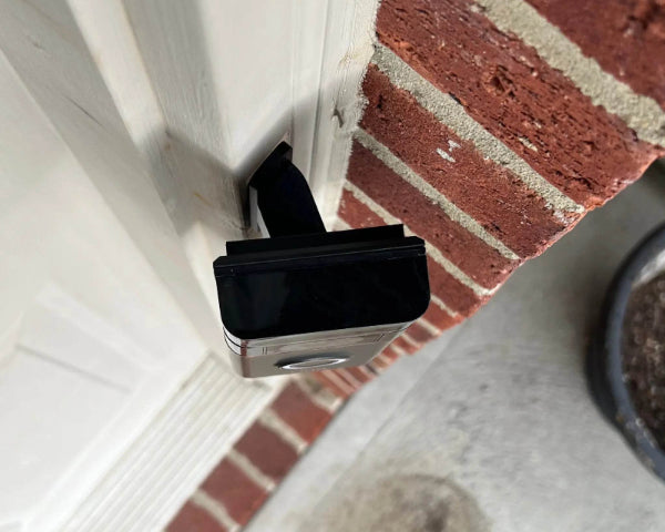 Corner Doorbell Mount Angled 30º for SMALLER Video Doorbells for Slim Narrow Storm Door Areas - DoorbellMount.Com