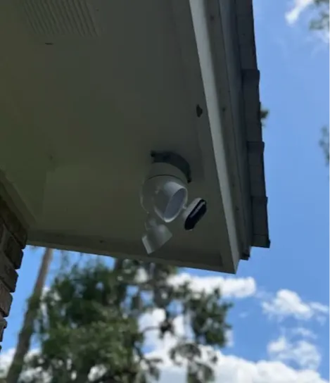 Adjustable Angle Soffit Mount for 4in Round Base Floodlights and Cameras DoorbellMount.Com