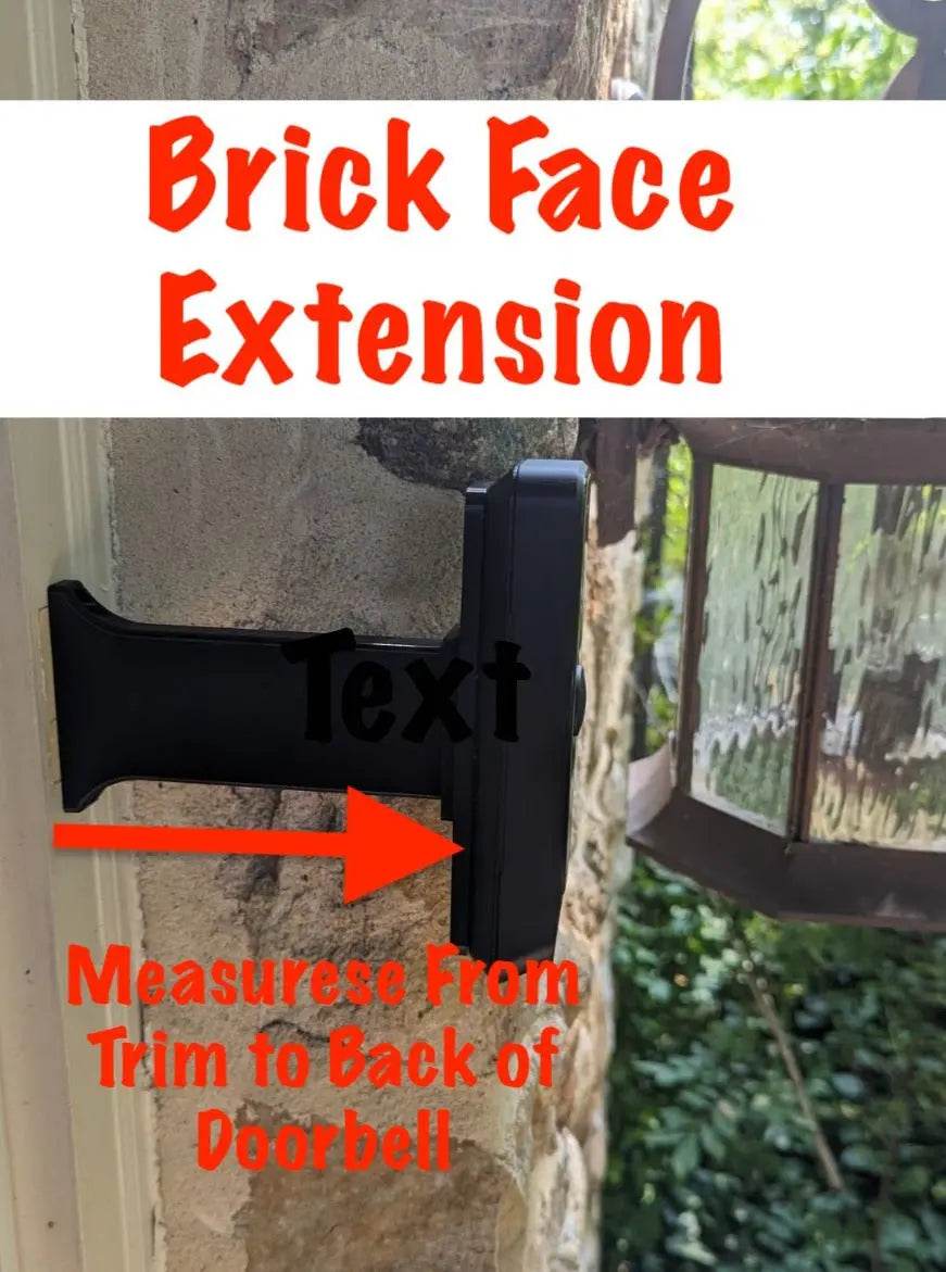 Ring Wired Doorbell Pro Doorbell Brick Face Extension - 9/16in Wide - No Offset center Extender Pro2 - DoorbellMount.Com