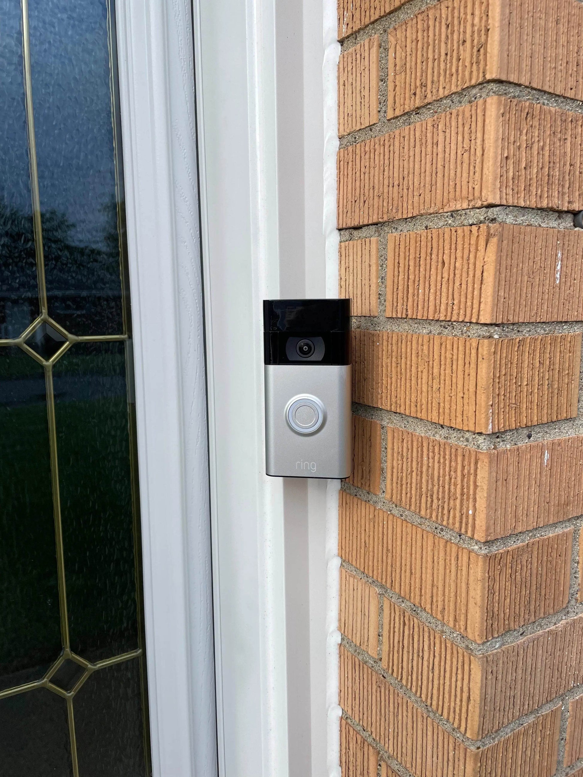 Corner Doorbell Mount Angled 30º for SMALLER Video Doorbells for Slim Narrow Storm Door Areas - DoorbellMount.Com