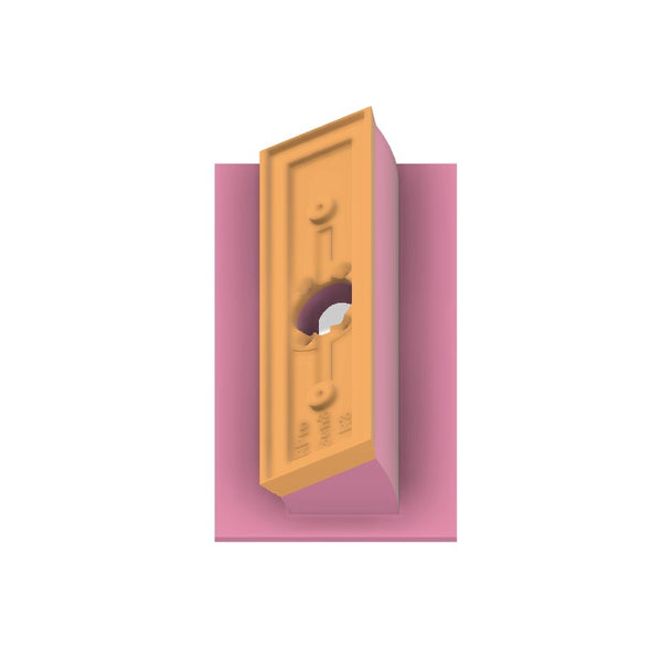 Gang Box Base with Angle Wedge for Doorbells - 30 Degree Fixed Angle Selection Wedge