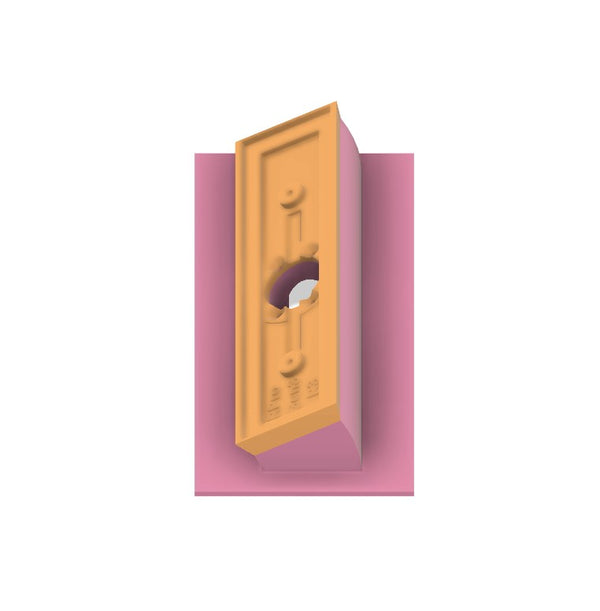 Gang Box Base with Angle Wedge for Doorbells - 30 Degree Fixed Angle Selection Wedge