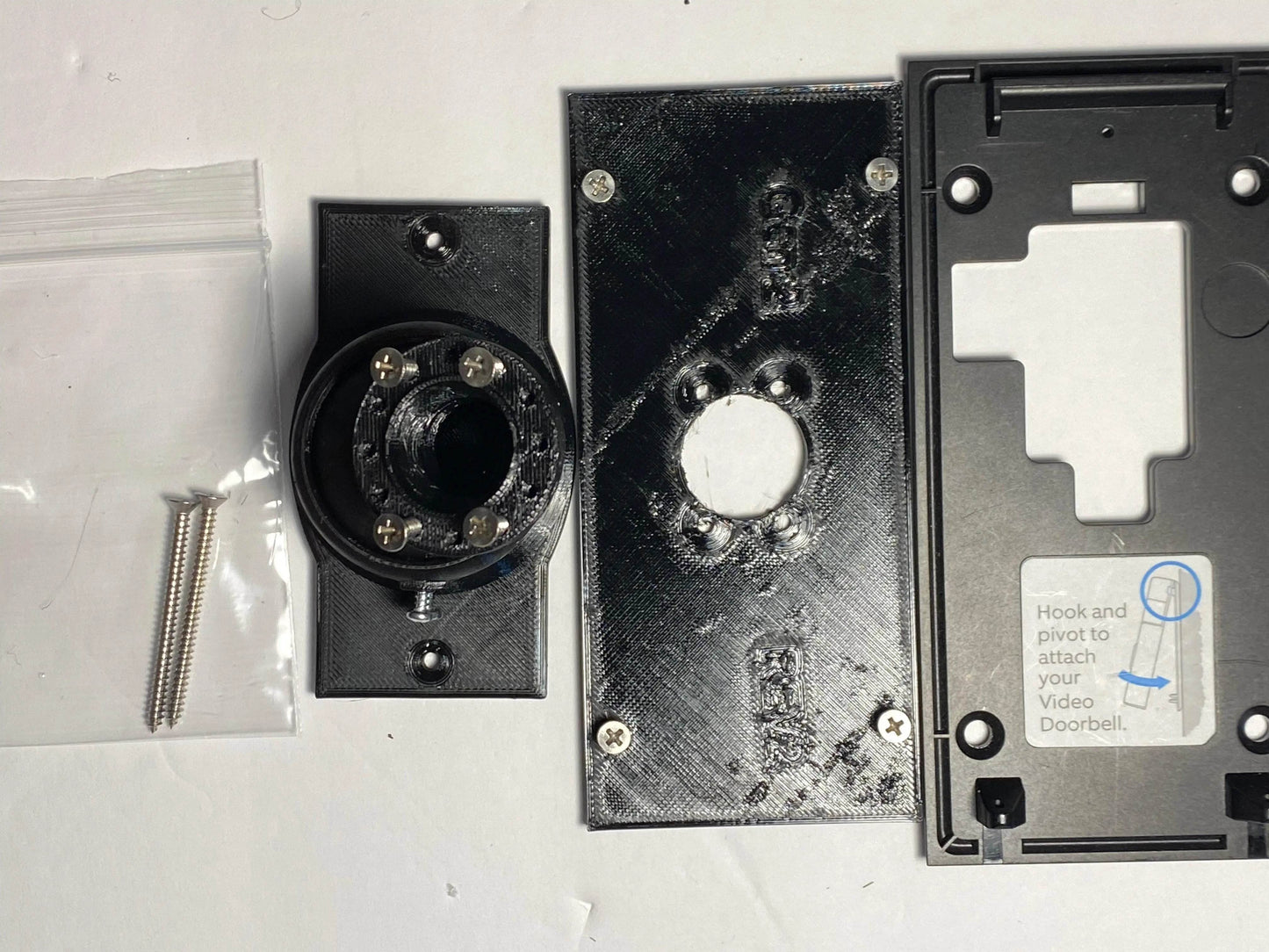 Swivel 90° Mount for Wyze V2 Doorbell - Adjustable Swivel Version for Perpendicular or Side wall Doorbell Installations - DoorbellMount.Com