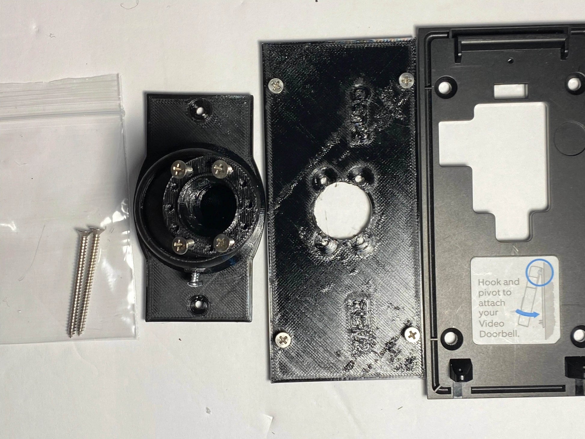 Swivel 90° Mount for Wyze V2 Doorbell - Adjustable Swivel Version for Perpendicular or Side wall Doorbell Installations - DoorbellMount.Com