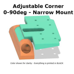 Adjustable Corner Mount Angled Doorbell Mount for 0 - 90 Degrees Horizontal Angles - DoorbellMount.Com