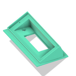 Gang Box Base with Angle Wedge for Doorbells - 30 Degree Fixed Angle Selection Wedge