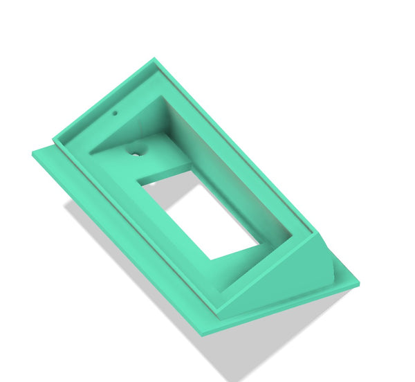 Gang Box Base with Angle Wedge for Doorbells - 30 Degree Fixed Angle Selection Wedge