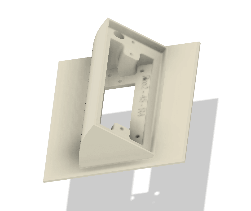 45 Degree Ring Pro2 Doorbell Wedge with 4" Wide x 5" Tall Backplate with Hidden Screws - DoorbellMount.Com