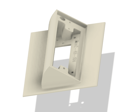 45 Degree Ring Pro2 Doorbell Wedge with 4" Wide x 5" Tall Backplate with Hidden Screws - DoorbellMount.Com