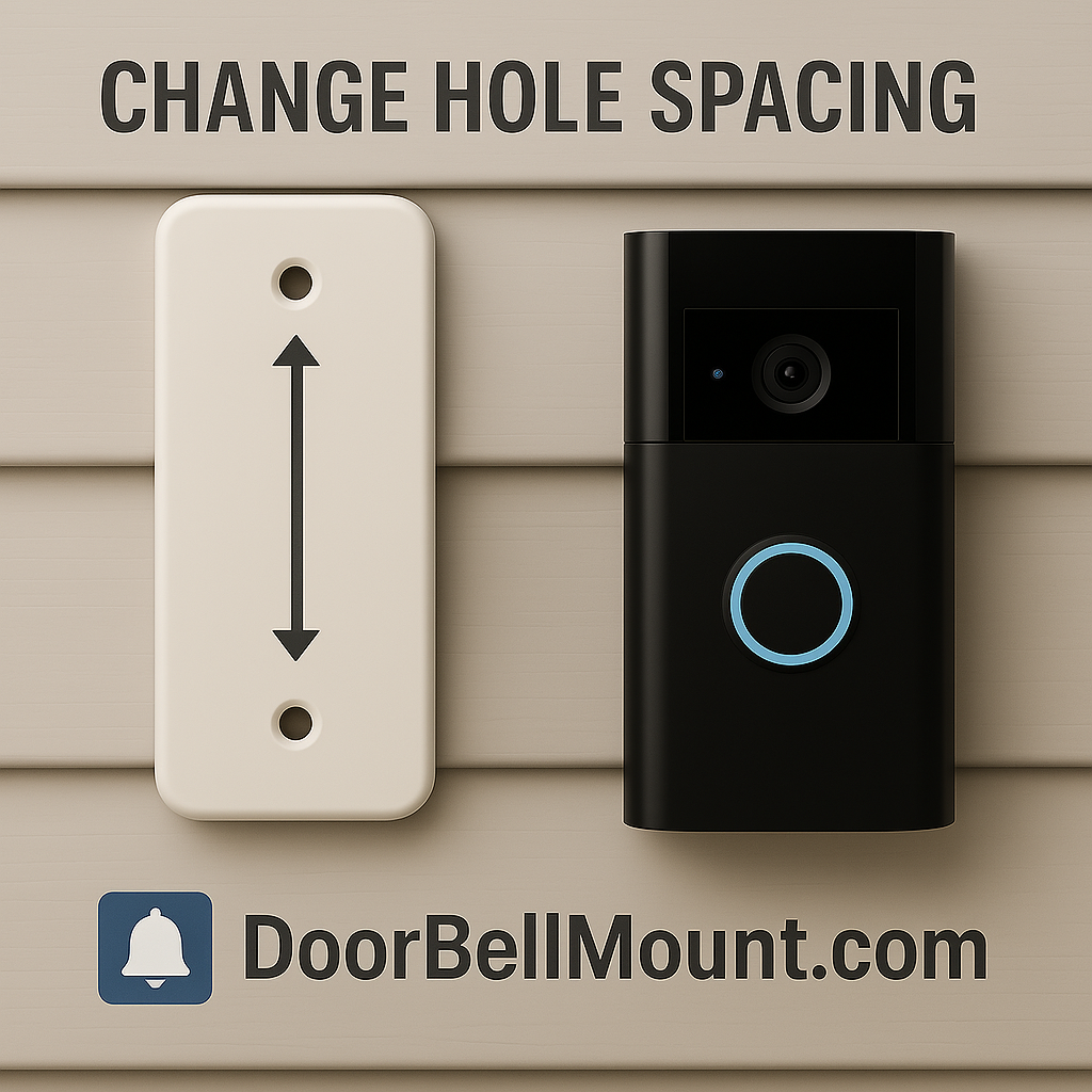 Custom Doorbell Adapter Plate to match existing holes with New Doorbell