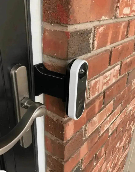 Arlo Essential Doorbell Brick Extension - 9/16in Wide Base - Offset Extend Over Side of Brick - DoorbellMount.Com