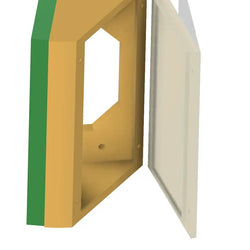 Custom Fixed Ring Pro Fence Mount, 90° with 15° Inward Angle, Hidden Wires - DoorbellMount.Com