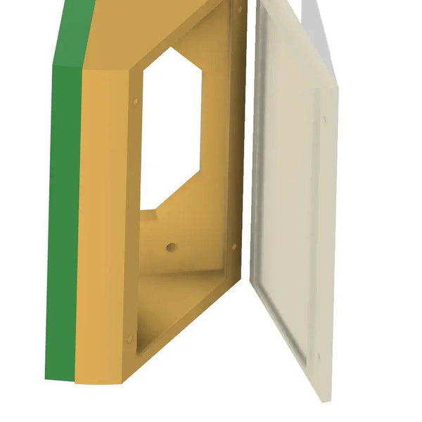 Custom Fixed Ring Pro Fence Mount, 90° with 15° Inward Angle, Hidden Wires - DoorbellMount.Com