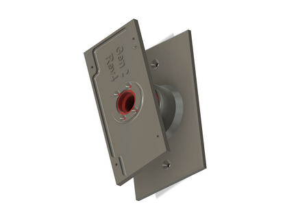 Single Gang Box Base Integrated Swivel 35° Mount for Doorbells - Adjustable Swivel Version for Frontal Angle Adjustment