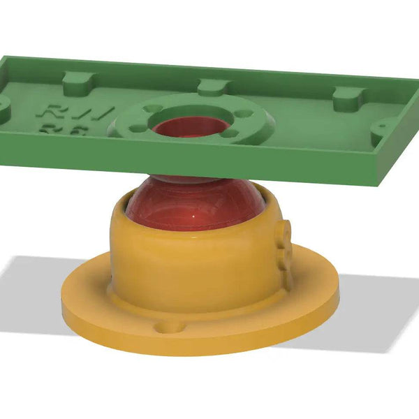 Adjustable Round Base 35° Swivel Video Doorbell Mount for Frontal Angle Adjustment - Rotate Horizontal / Vertical - DoorbellMount.Com