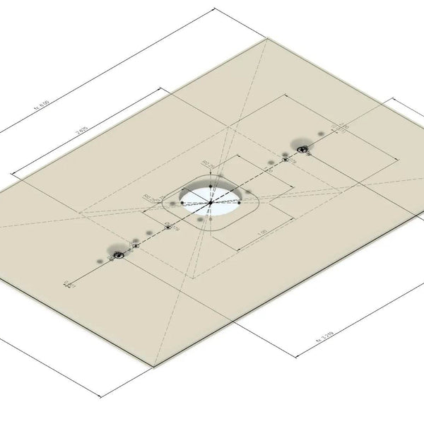 Gang Box Adapter Plate - 2.5x4in, 3.281in Hole Spacing for Swivel Mounts - DoorbellMount.Com