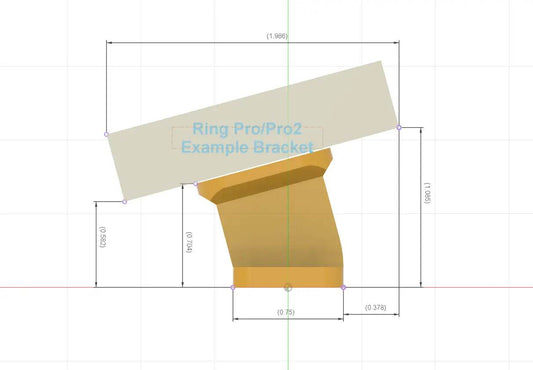 15º Offset Corner Trim Doorbell Mount for Brick Storm Door Area ( 5/8 extension from bracket for metal frame extension) - DoorbellMount.Com
