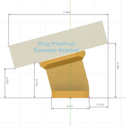 15º Offset Corner Trim Doorbell Mount for Brick Storm Door Area ( 5/8 extension from bracket for metal frame extension) - DoorbellMount.Com