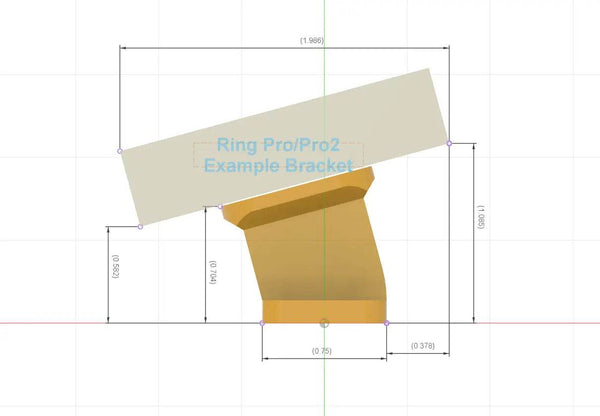 15º Offset Corner Trim Doorbell Mount for Brick Storm Door Area ( 5/8 extension from bracket for metal frame extension) - DoorbellMount.Com
