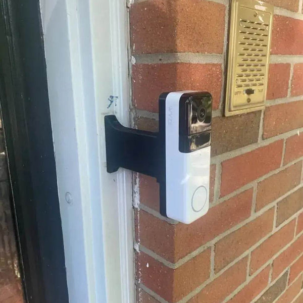 Roku Doorbell Smart Home Wireless Doorbell Brick Extension -Narrow Base - Offset Extend Over Brick - DoorbellMount.Com
