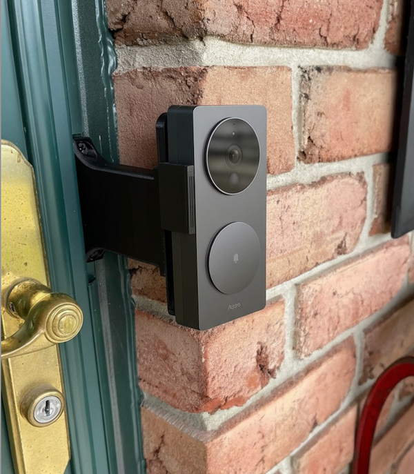Narrow Doorbell Brick Extension Mount | Aqara Video Doorbell G4 G410| 9/16in Wide - Full Offset