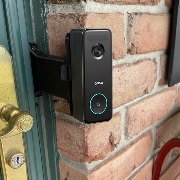 Narrow Doorbell Brick Extension Mount | AOSU Video Doorbell | 9/16in Wide - Full Offset
