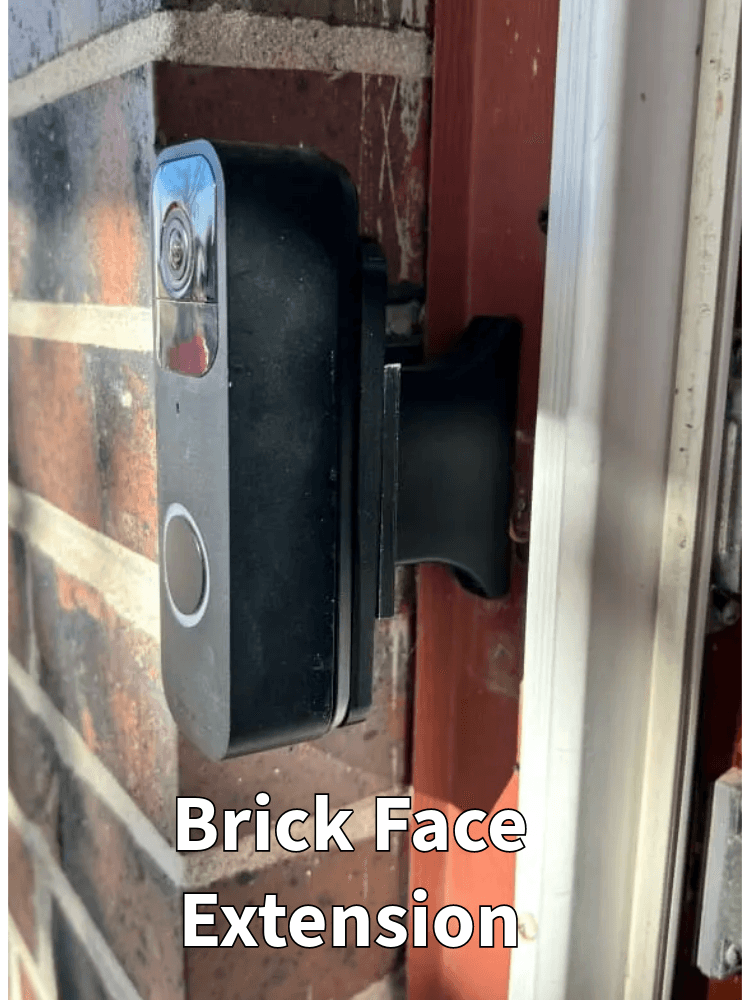Ring Generation 2 Doorbell to Brick Face Extension (not for narrow spots) - DoorbellMount.Com