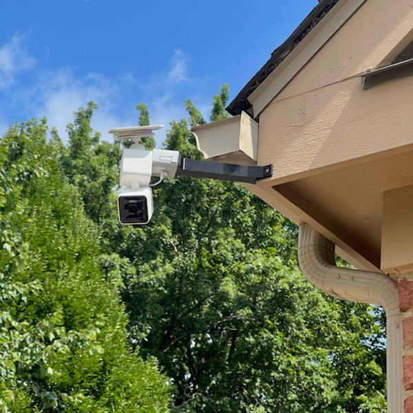 Corner Camera Extension Mount for Outdoor Battery Cameras | Extend 6", 9" or 12" Off the Corner or Wall | Clear Gutters & See Around Corners