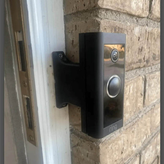 Ubiquiti G4 Doorbell Pro Doorbell Brick Extension - 9/16in Wide Base - Offset Over Brick - DoorbellMount.Com