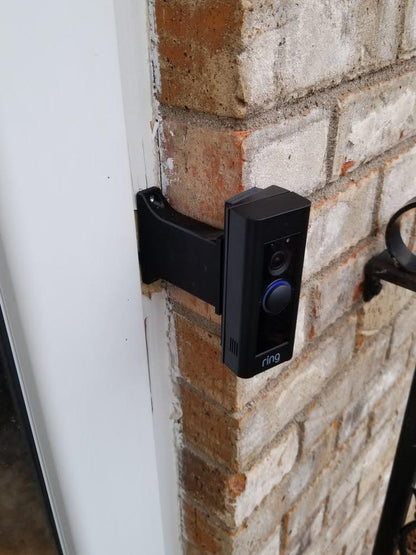 Ubiquiti Unifi G4 Doorbell (not Pro) Doorbell Brick Extension - 9/16in Wide Base - Offset Over Brick - DoorbellMount.Com