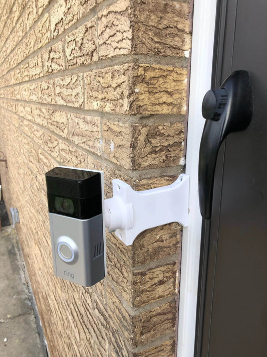 Ring 2/3/4/Plus Doorbell Brick Extension with Adjustable Mount 15-90 Degree - 9/16in Wide Various Lengths - Full Offset - DoorbellMount.Com