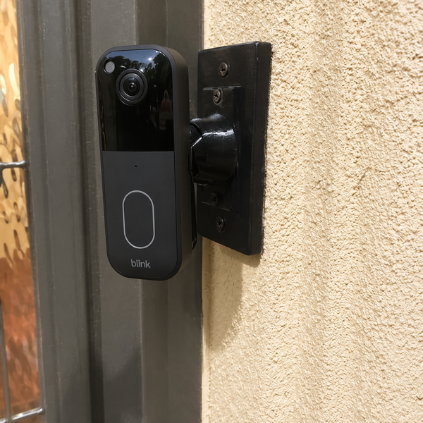 Doorbell installed on 15–90 degree adjustable swivel mount