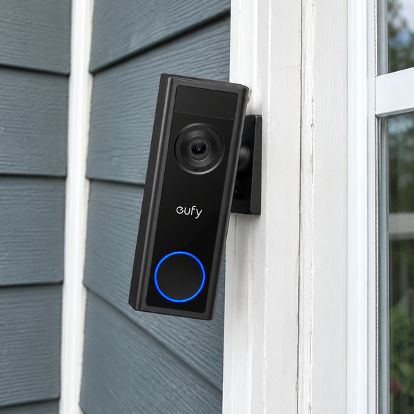 Doorbell installed on 15–90 degree adjustable swivel mount